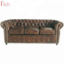 antique classics design Living Room Furniture Couch Genuine Leather luxurious Chesterfield Sofa seat